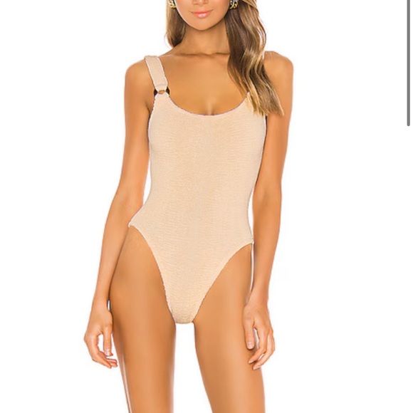 Hunza G Other - Hunza G Cream Textured One-Piece Swimsuit. Worn 2 times